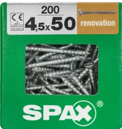 Brico Schroeven-Spax Renovatieschroef 'T-Star' Wirox 4.5X50Mm 200 Stuks