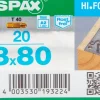 Brico Schroeven-Spax Schroef 'Hi.Force' Rvs 8X80Mm 20 Stuks