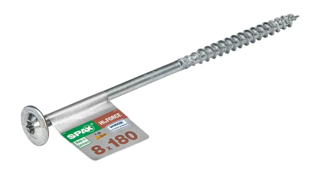Brico Schroeven-Spax Schroef 'Hi.Force' Staal 180 X 8 Mm - 1 Stuk