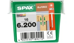 Brico Schroeven-Spax Schroef 'Hi.Force' Wirox 6X200Mm 16 Stuks