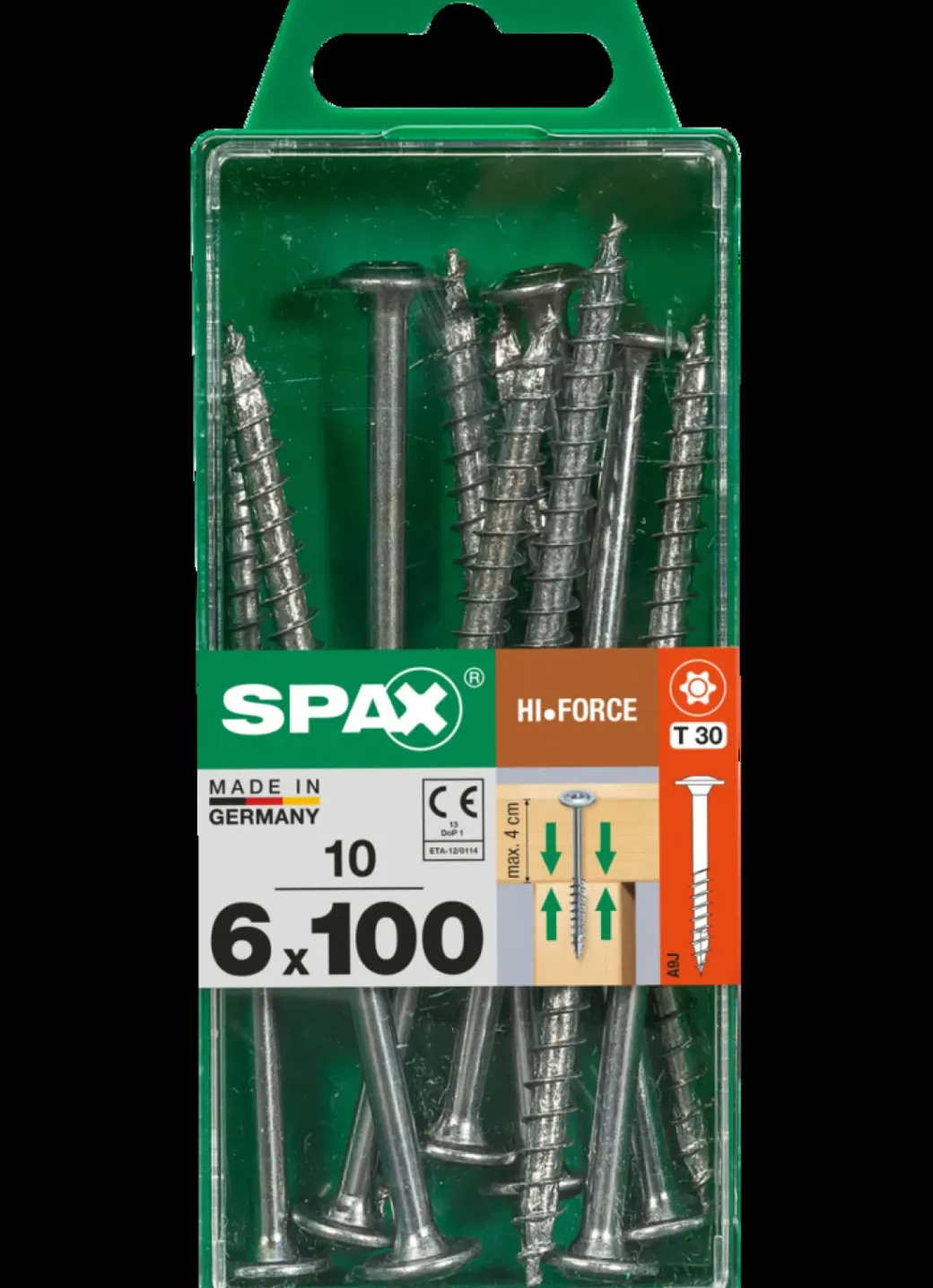 Brico Schroeven-Spax Schroef 'Hi.Force' Wirox 6X100Mm 10 Stuks