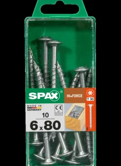 Brico Schroeven-Spax Schroef 'Hi.Force' Wirox 6X80Mm 10 Stuks