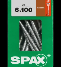 Brico Schroeven-Spax Schroef 'Hi.Force' Wirox 6X100Mm 24 Stuks