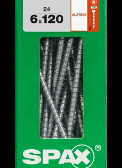 Brico Schroeven-Spax Schroef In.Force Wirox 6X120Mm 24 Stuks