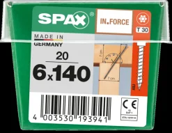 Brico Schroeven-Spax Schroef In.Force Wirox 6X140Mm 20 Stuks
