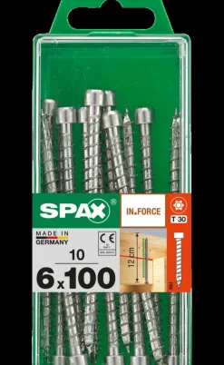 Brico Schroeven-Spax Schroef In.Force Wirox 6X100Mm 10 Stuks