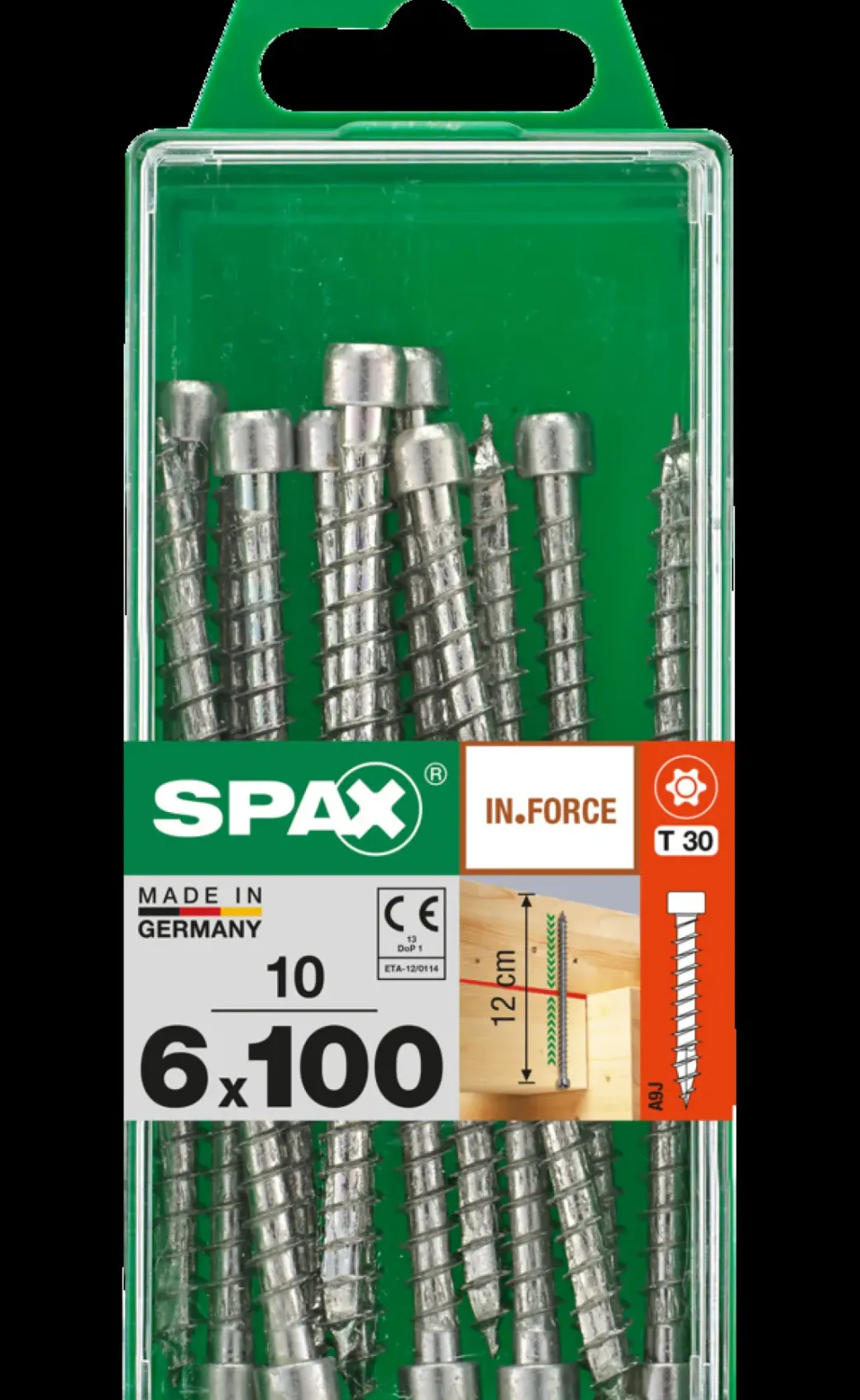 Brico Schroeven-Spax Schroef In.Force Wirox 6X100Mm 10 Stuks