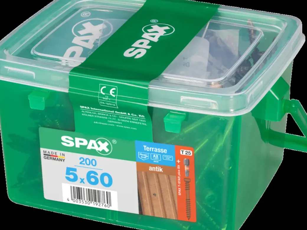 Brico Tuinbeslag & Terrasschroeven-Spax Terrasschroef A2 Rvs Bruin 60X5Mm 200St