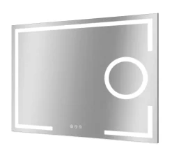 Spiegel Brett Rechthoek Met Ledverlichting Touch Sensor En Spiegelverwarming 70X90Cm|Brico Outlet