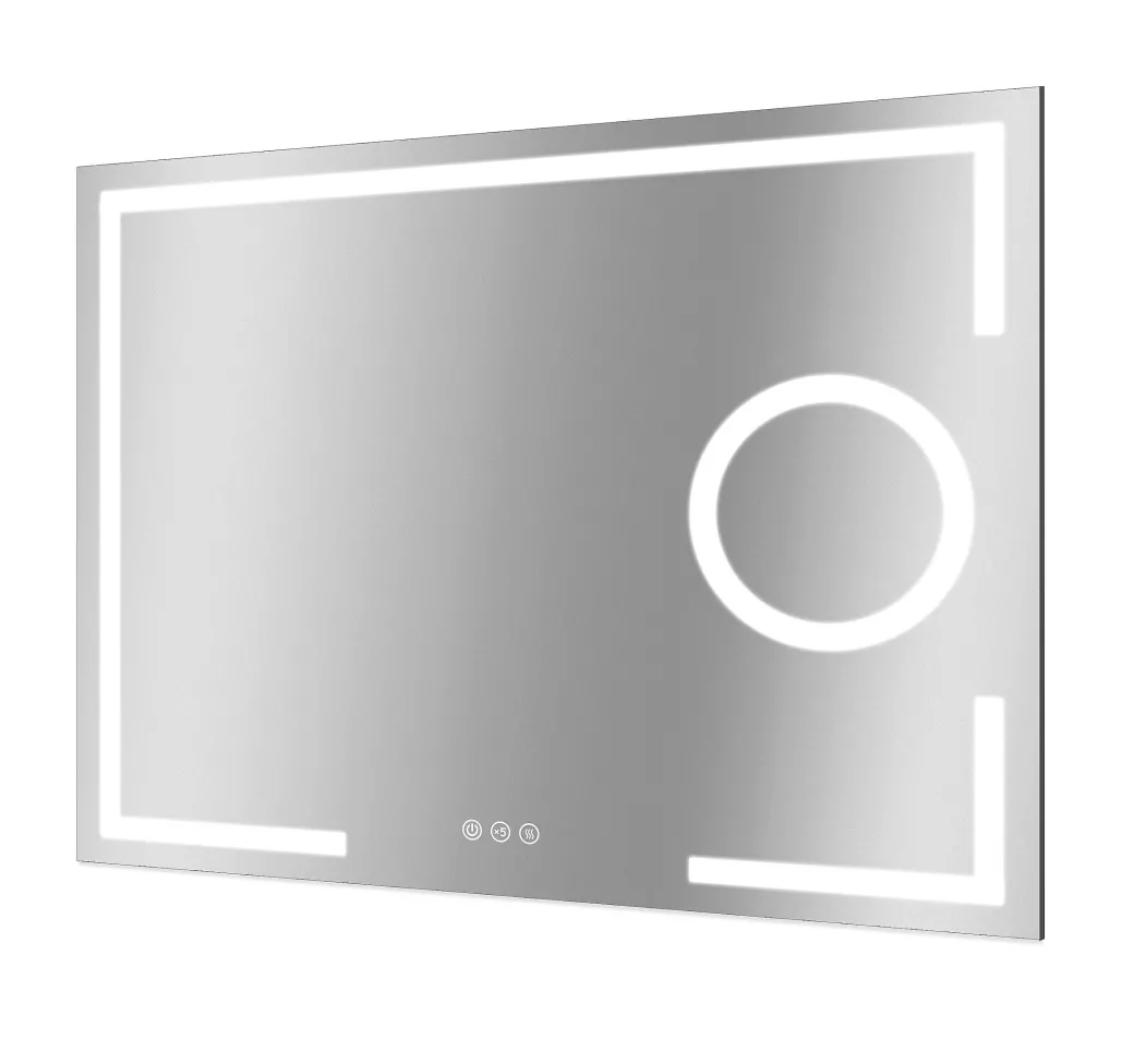 Spiegel Brett Rechthoek Met Ledverlichting Touch Sensor En Spiegelverwarming 70X90Cm|Brico Outlet