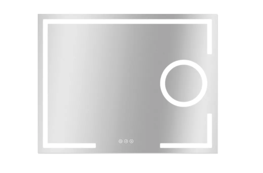 Spiegel Brett Rechthoek Met Ledverlichting Touch Sensor En Spiegelverwarming 70X90Cm|Brico Outlet