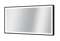 Spiegel Swann Rechthoek Met Ledverlichting Touch En Spiegelverwarming Zwart 75X120Cm|Brico Best