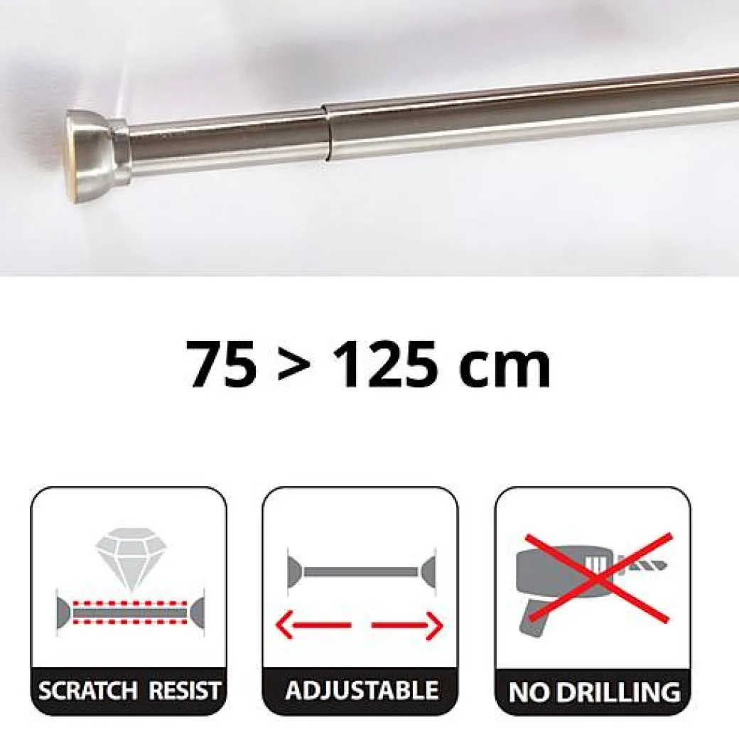 Spirella Douchestang Kreta 75-125Cm Zilver Geborsteld|Brico Clearance