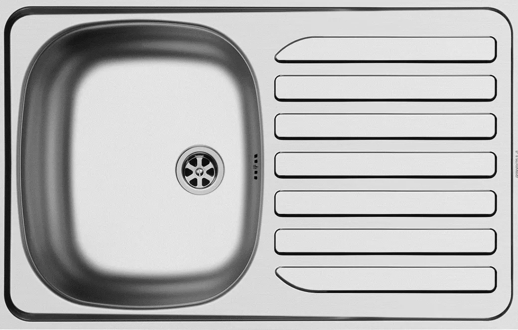 Spoelbak 1 Bak 480X755Mm Met Afdruiprek Rvs|Brico Discount