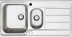 Spoelbak Athena 1,5 Bak 100X50Cm Met Afdruiprek Rvs|Brico New