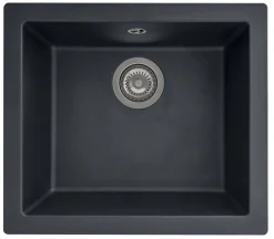 Spoelbak Evo 1 Xl Bak 50X44X19Cm Composiet Zwart|Brico Discount
