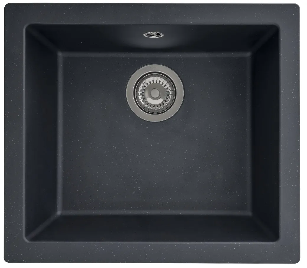 Spoelbak Evo 1 Xl Bak 50X44X19Cm Composiet Zwart|Brico Discount