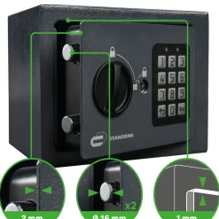 Brico Kluizen-Standers Elektronische Kluis Mini Formaat 15X20X15Cm