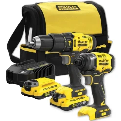 Stanley Fatmax Combiset Accuboormachine Met Klopfunctie En Slagschroevendraaier 18V (2 Accu'S)|Brico Online