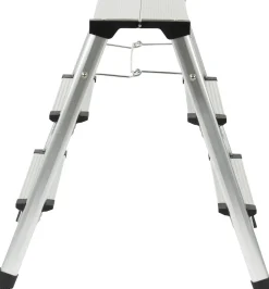 Steppy Huishoudtrap Aluminium Dubbel 3 Treden Platform 31X20 Cm|Brico New
