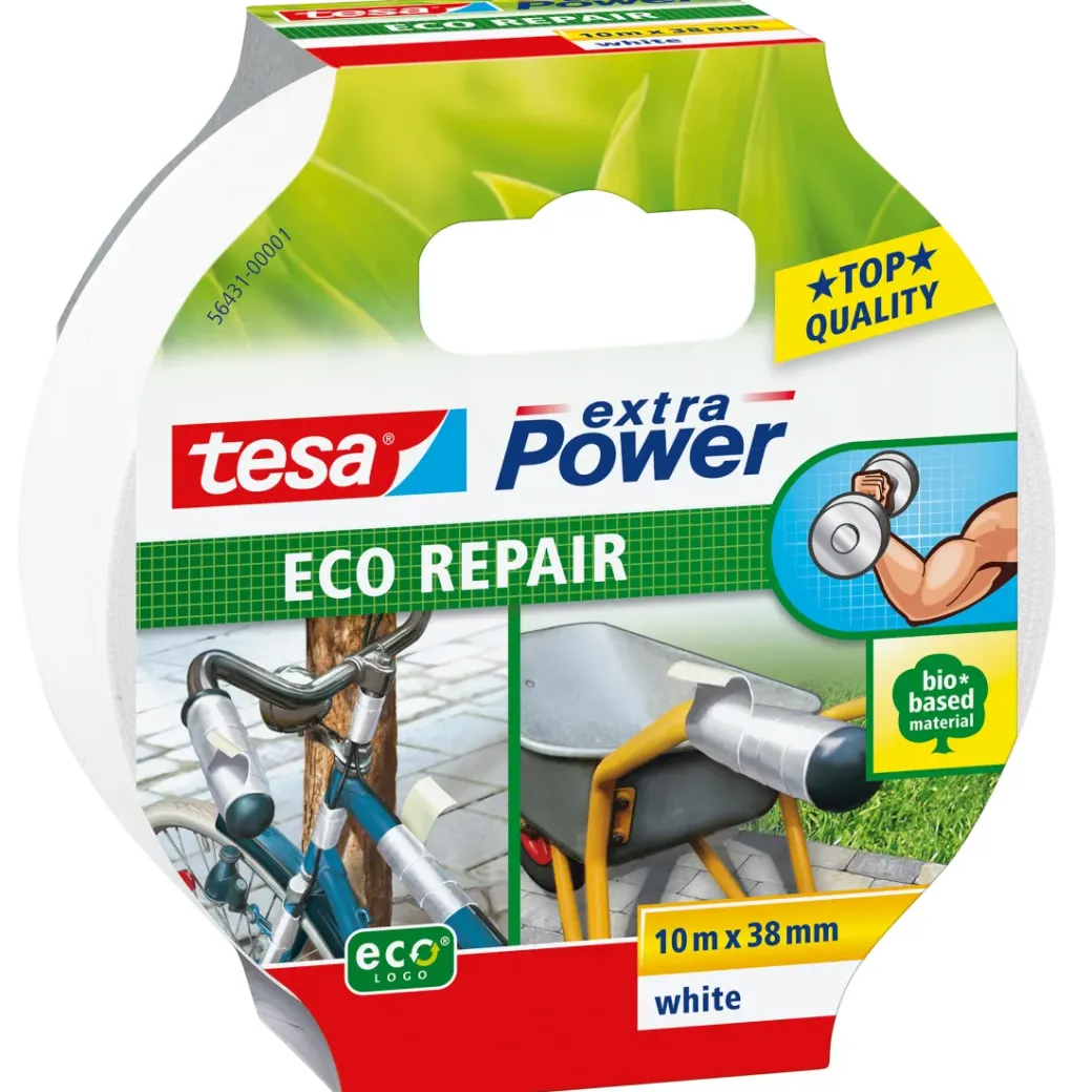 Brico Ducttape & Verpakkingstape-Tesa Extra Power Eco Repair Ducttape Wit 38Mmx10M