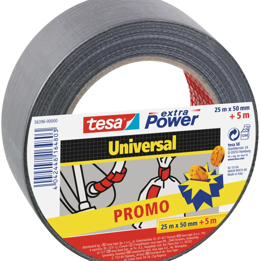 Brico Ducttape & Verpakkingstape-Tesa Extra Power Tape Universal Zwart 50M X 50Mm