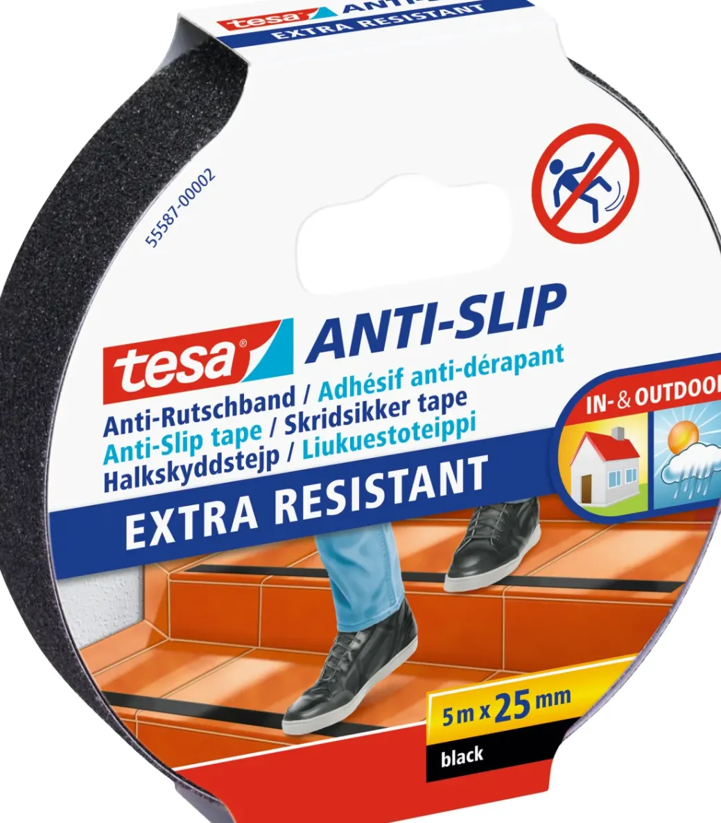 Brico Technische Tape-Tesa Kleefband "Slipvast" Zwart 5Mx25Mm