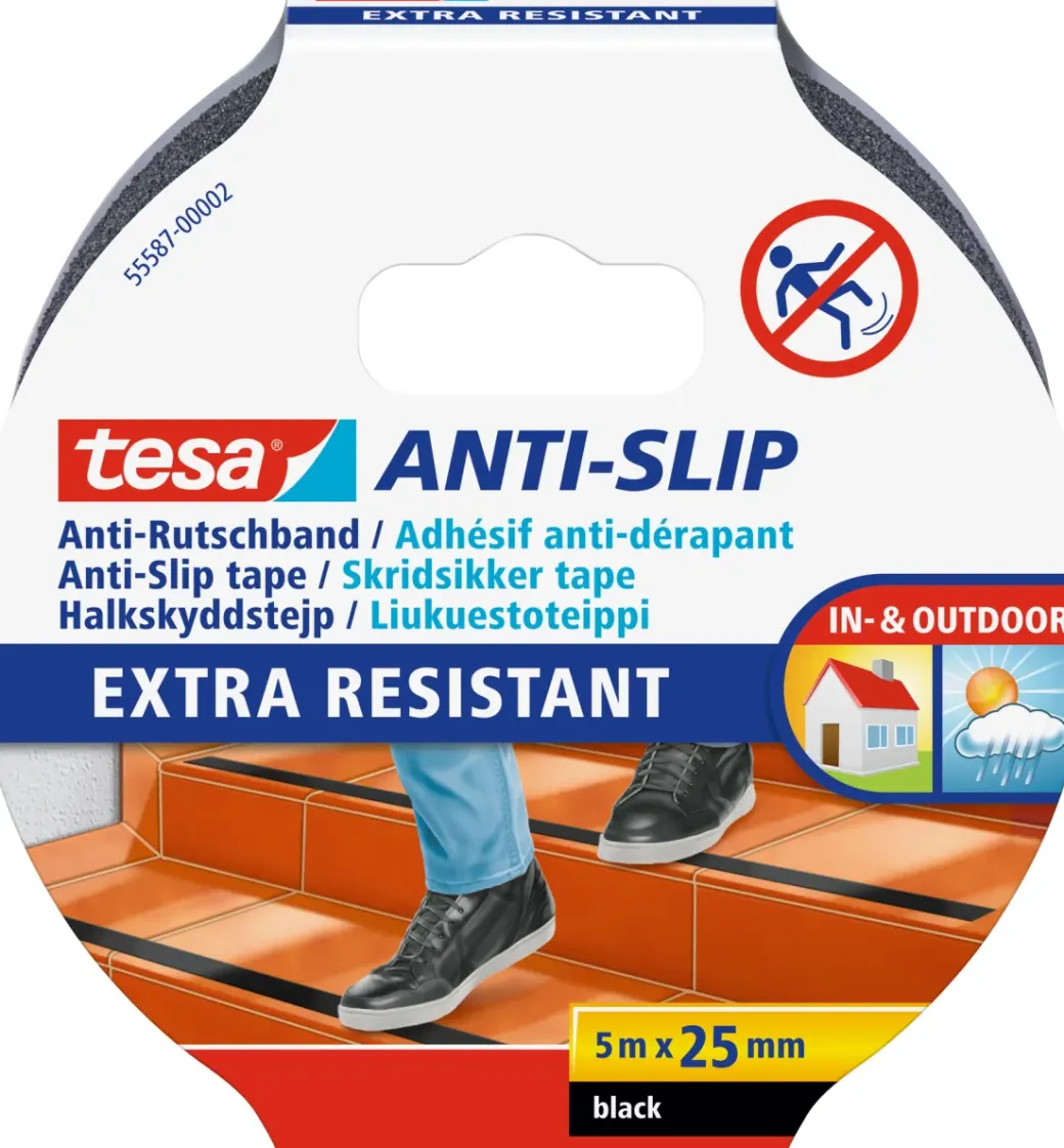 Brico Technische Tape-Tesa Kleefband "Slipvast" Zwart 5Mx25Mm