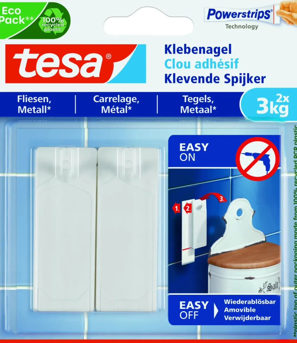 Brico Dubbelzijdige Tape-Tesa Powerstrips 77760 Tegel & Metaal Lijm Tab 2 Kg 9 St.