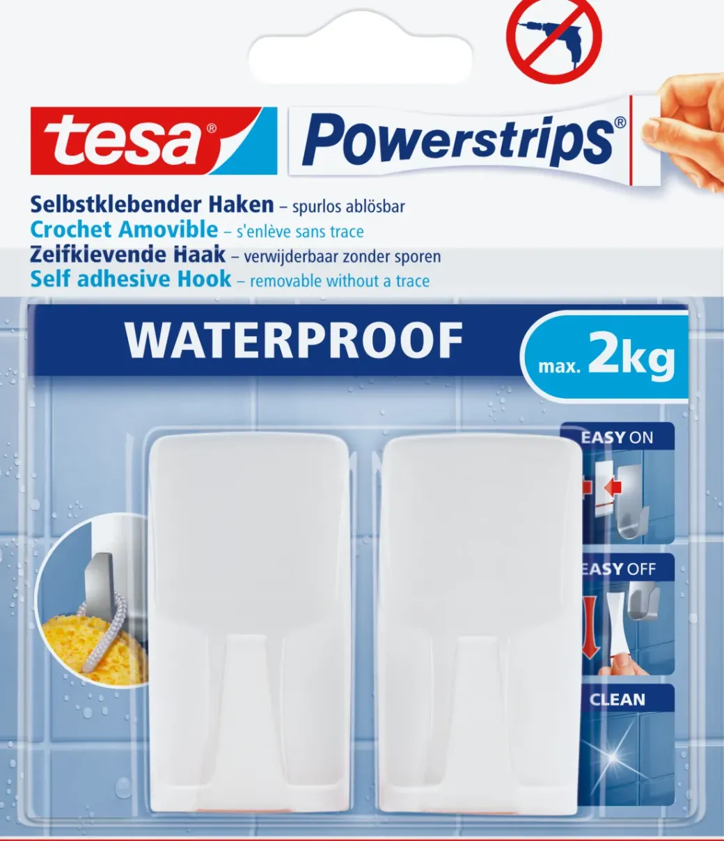 Brico Ophangsystemen-Tesa Powerstrips Zelfklevende Haak Ovaal Metaal 2Kg