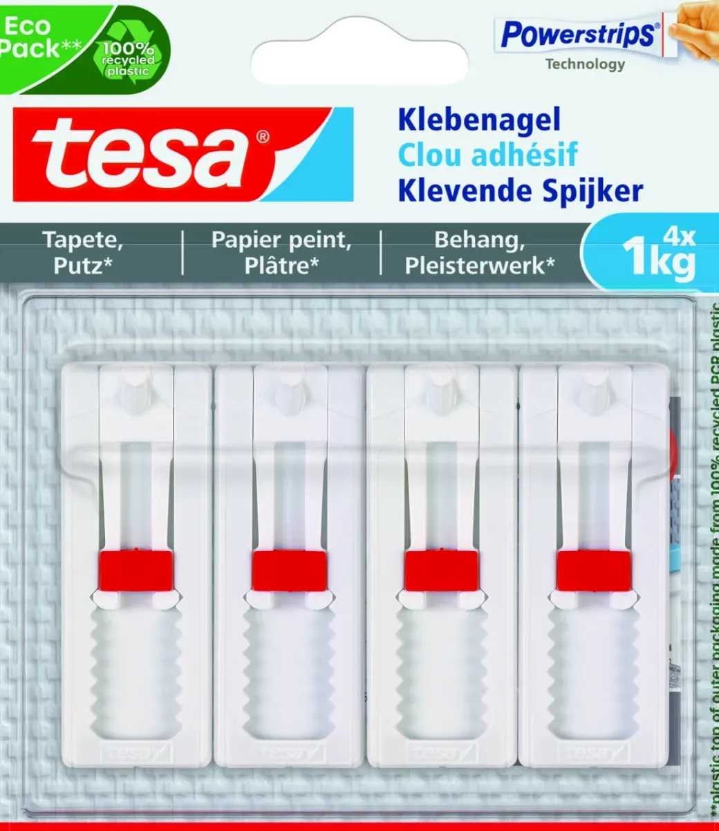 Brico Ophangsystemen-Tesa Verstelbare Klevende Schroef Voor Behang En Pleister - 2 X 1 Kg