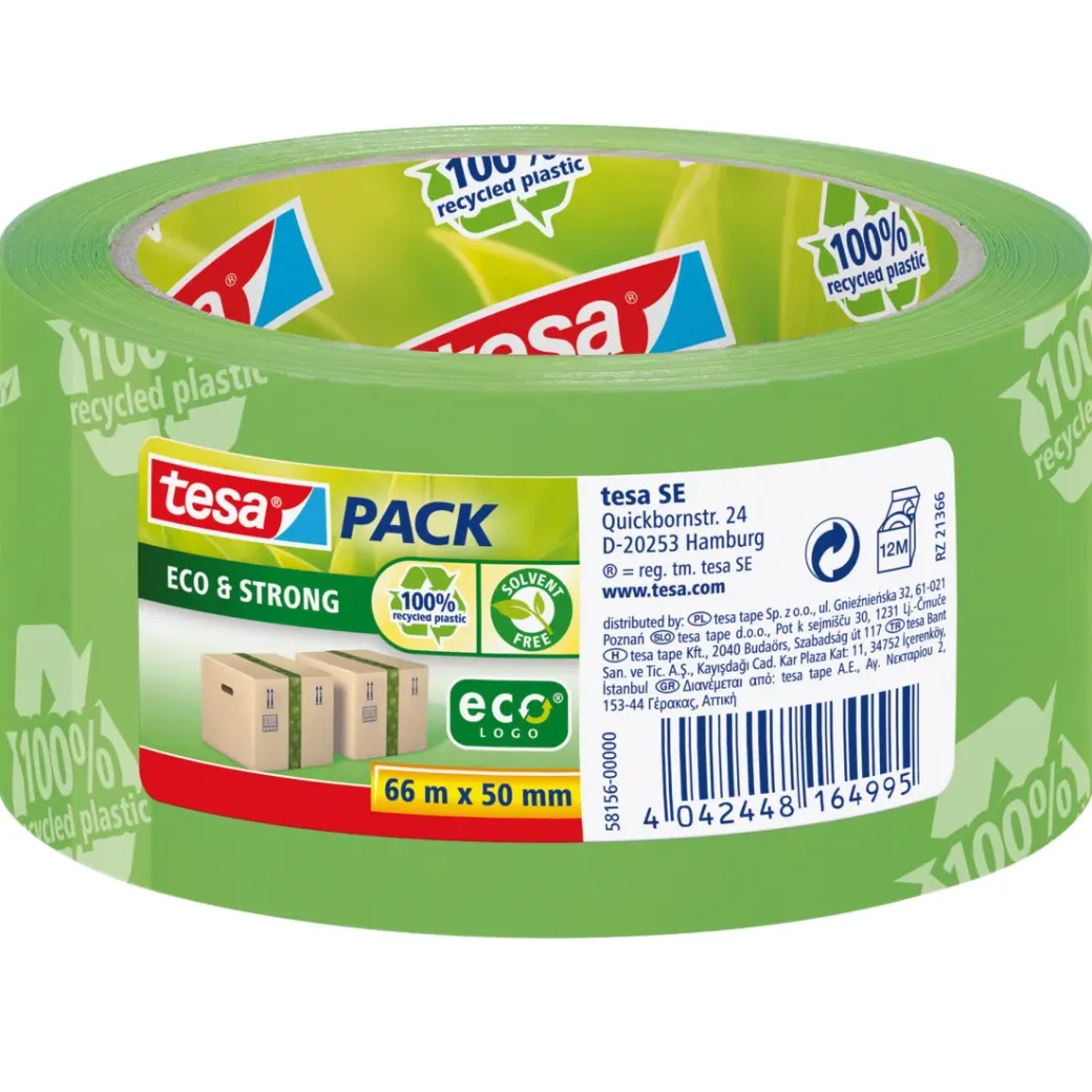 Brico Ducttape & Verpakkingstape-Tesa-Pack Eco & Strong Verpakkingstape Groen 50Mmx66M