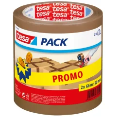 Brico Ducttape & Verpakkingstape-Tesa-Pack Verpakkingstape 50Mmx66M Bruin 2-Pack