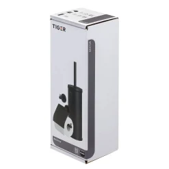Tiger Accessoireset Boston - Toiletborstel Met Houder Vrijstaand - Toiletrolhouder - Haak – Zwart|Brico Online