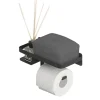 Tiger Caddy Toiletrolhouder Met Planchet Zwart|Brico New