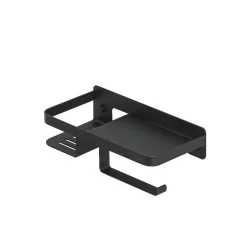 Tiger Caddy Toiletrolhouder Met Planchet Zwart|Brico New