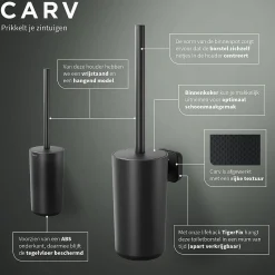 Tiger Carv Toiletborstel Met Houder Vrijstaand Zwart|Brico Online
