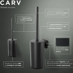Tiger Carv Toiletborstel Met Houder Vrijstaand Zwart|Brico Online
