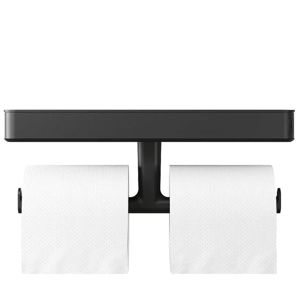 Tiger Carv Toiletrolhouder Met Planchet Zwart|Brico Sale