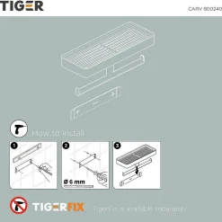 Tiger Carv Toiletrolhouder Met Planchet Zwart|Brico Sale