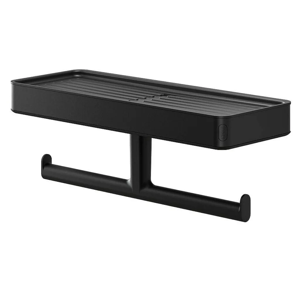 Tiger Carv Toiletrolhouder Met Planchet Zwart|Brico Sale