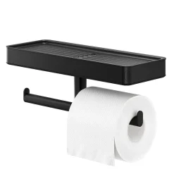 Tiger Carv Toiletrolhouder Met Planchet Zwart|Brico Sale