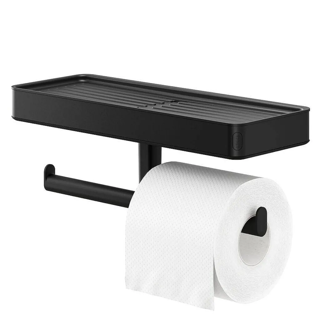 Tiger Carv Toiletrolhouder Met Planchet Zwart|Brico Sale