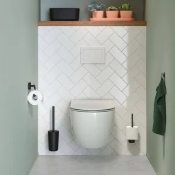 Tiger Carv Toiletrolhouder Zonder Klep Zwart|Brico New