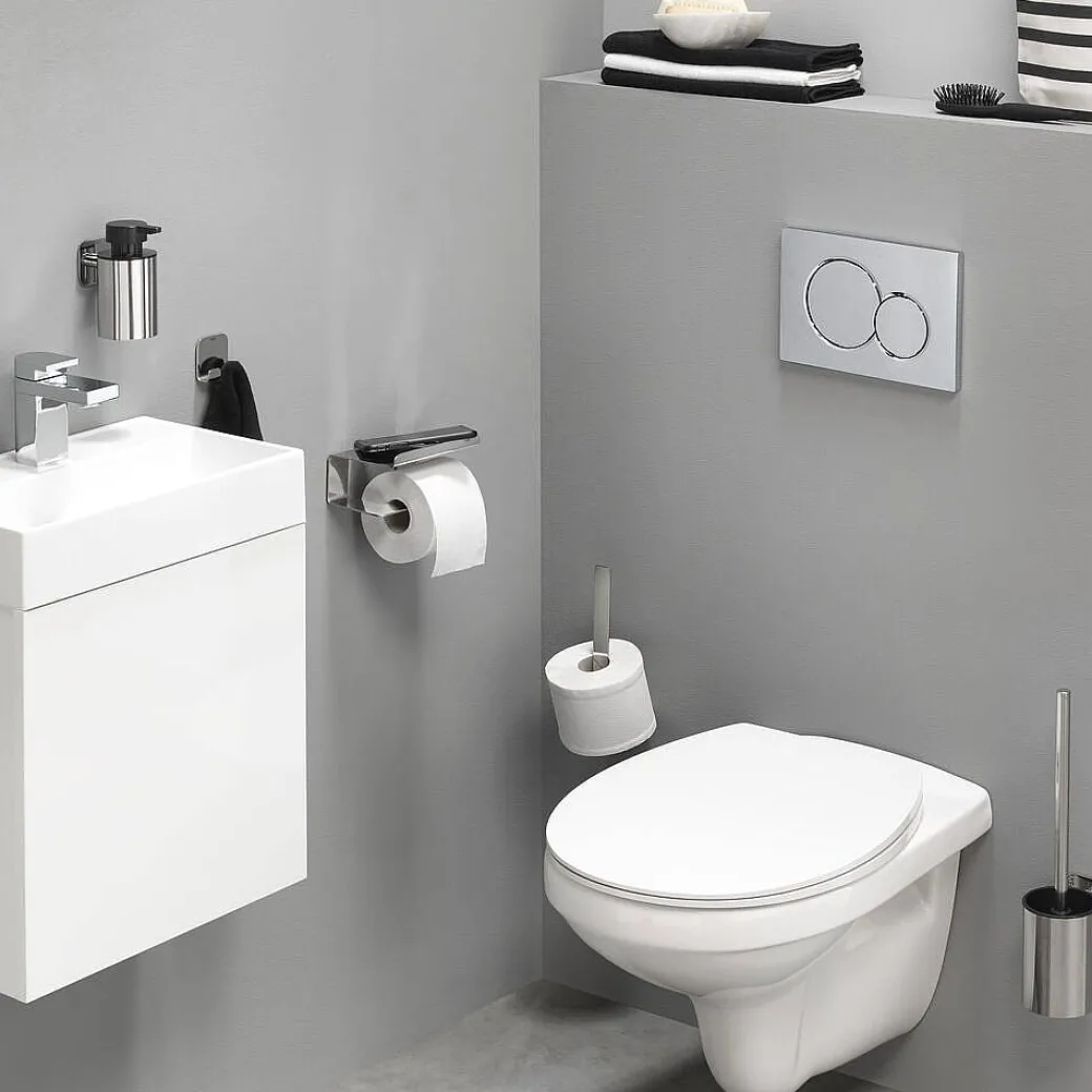 Tiger Toiletrolhouder Colar Met Planchet Rvs Gepolijst|Brico