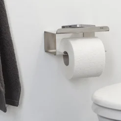 Tiger Toiletrolhouder Colar Met Planchet Rvs Geborsteld|Brico Discount