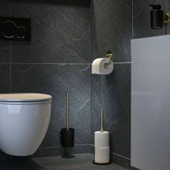 Tiger Toiletrolhouder Tune Zonder Klep Messing Geborsteld / Zwart|Brico