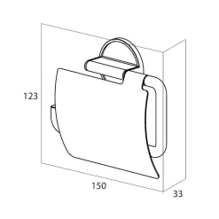 Tiger Toiletrolhouder Tune Met Klep Messing Geborsteld / Zwart|Brico Best