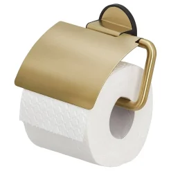 Tiger Toiletrolhouder Tune Met Klep Messing Geborsteld / Zwart|Brico Best