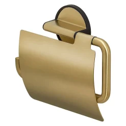 Tiger Toiletrolhouder Tune Met Klep Messing Geborsteld / Zwart|Brico Best